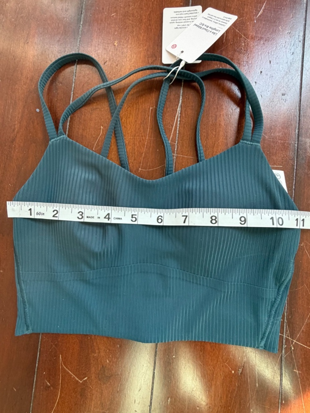 NWT Lululemon Like a Cloud Ribbed Longline Bra Size 2 (B/C cups)Color:Med Forest - Picture 6 of 7